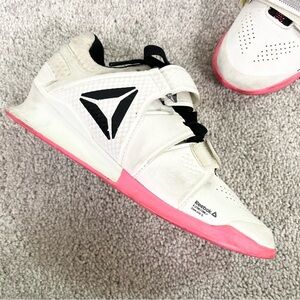 Reebok Womens Legacy Lifter Weightlifting Shoes Size 7.5 CJ Cummings 22mm Pink